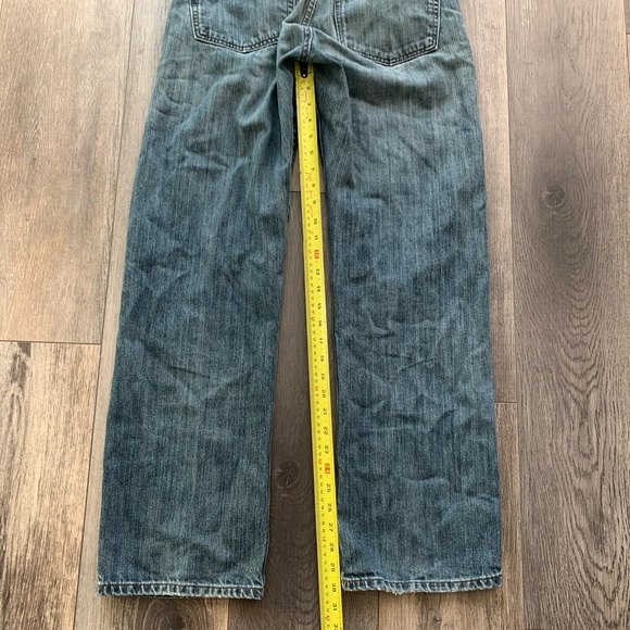 Men’s Eddie Bauer Blue Jeans Premium Denim Dark Wash Straight Leg Size 32x32 - Picture 11 of 12